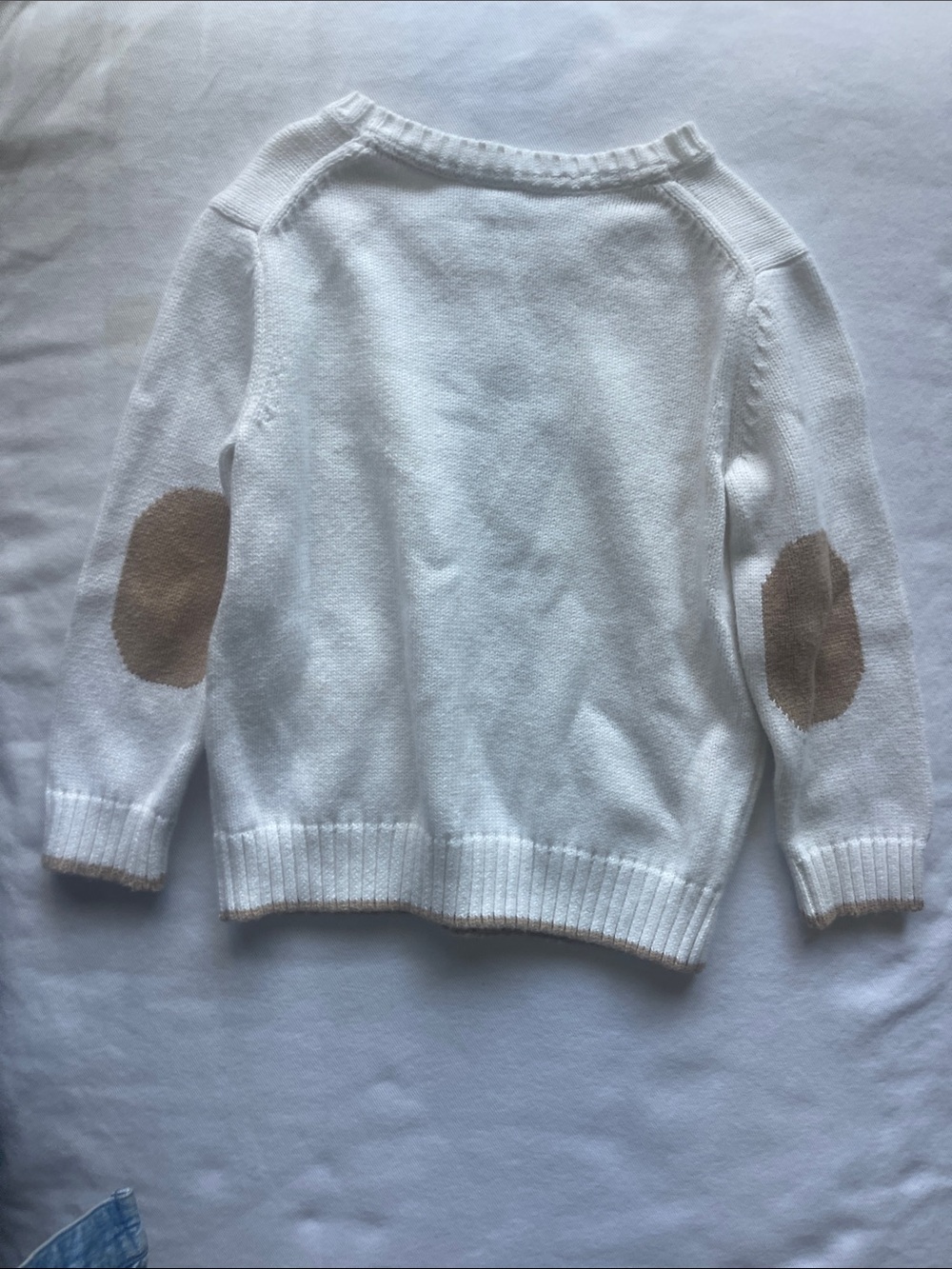 Janie and Jack Boys Size 3 White Sweater with Tan Horse Motif - Picture 7 of 9